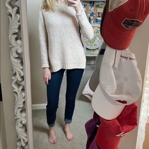 blush pink sweater